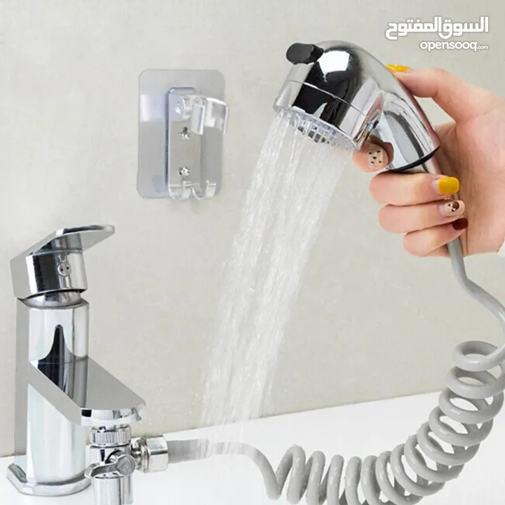 دش جانبي يركب على حنفيه الحمام او المطبخ دوش للحنفيه مجلى او حمام راس