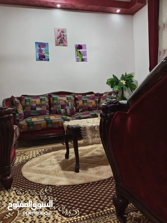 طقم كنب خشب زان محفر فخم تنجيد جديد.... حجم جامبو 7مقاعد ....مريح للظهر والجلوس