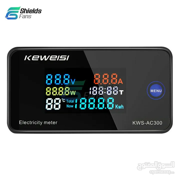 Color Display AC50-300V Digital Power Energy Temp Meter Ammeter Voltmeter