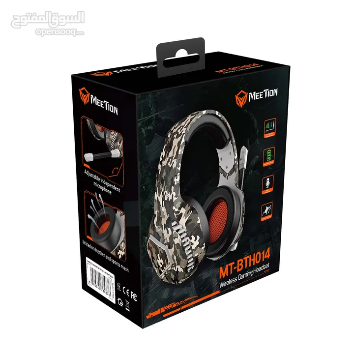 Meetion BTH014 Surround Sound 2.4G Wireless Bluetooth & Wired Gaming Headset سماعات جيشي