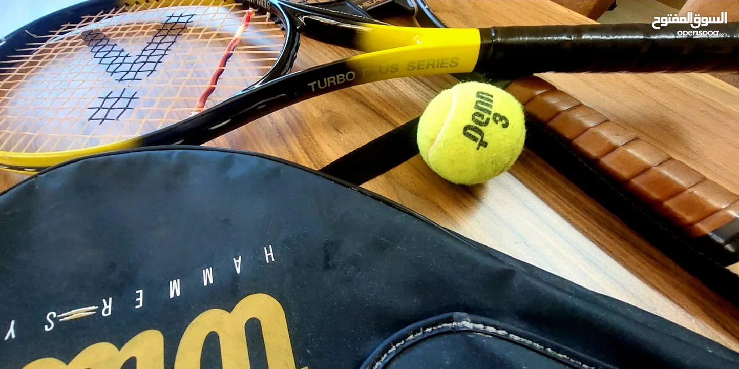 طقم مضربي تنس ماركة عالمية أصلية مع شنطة وكرة