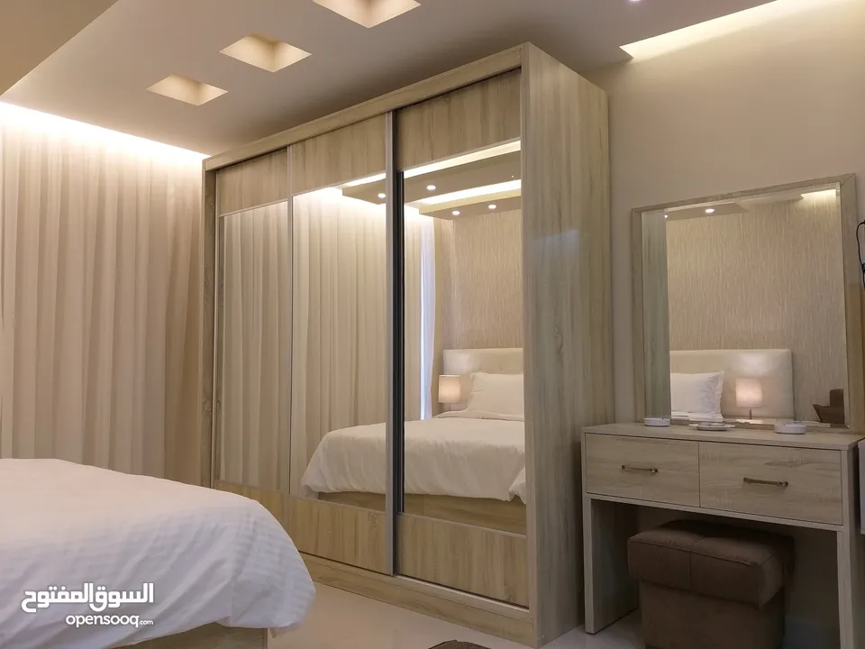 للإيجار الشهري ستوديو مفروش ومميز بنظافته وتجهيزه وموقعه بالصويفيه
