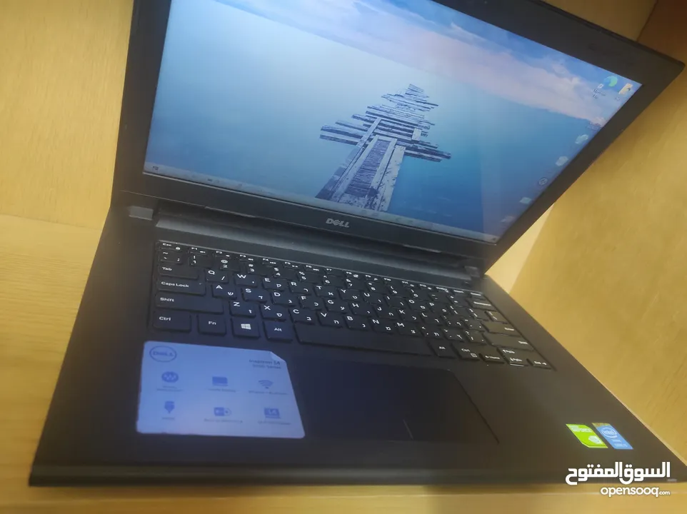 لابتوب Dell inspiron كرتين شاشة بحالة ممتازة فقط 450 شيكل