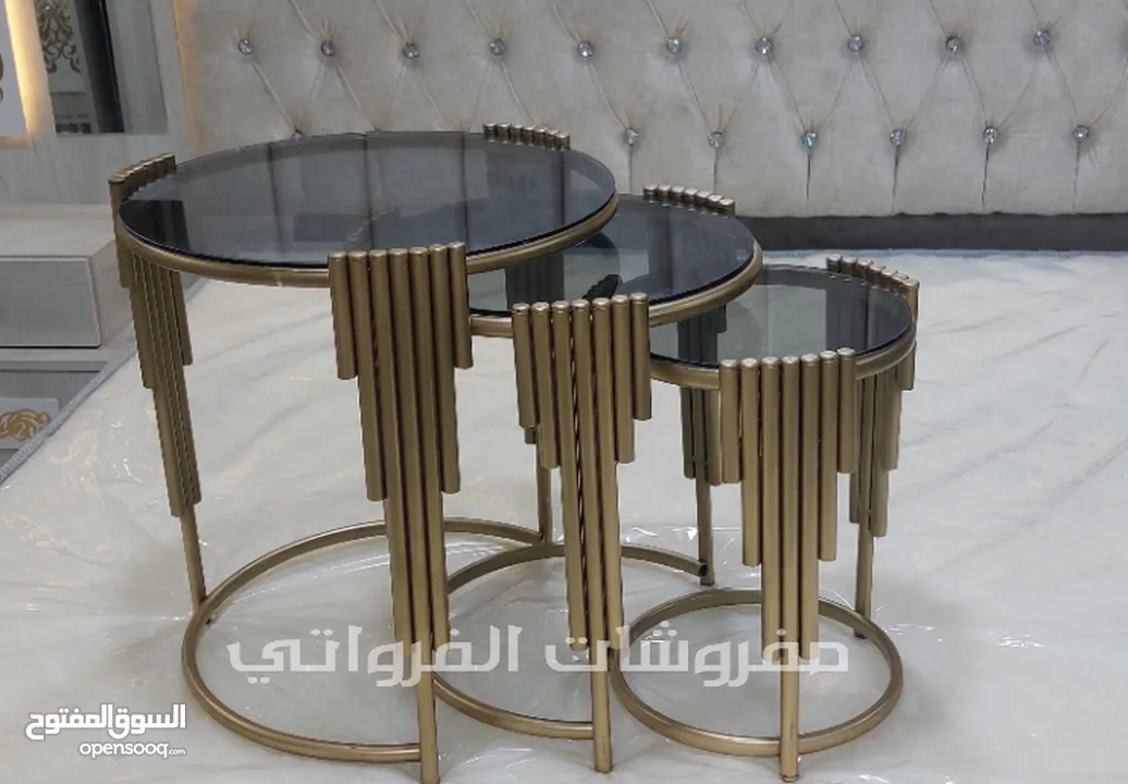 اطقم طربيزات عدة موديلات  حديد وخشب