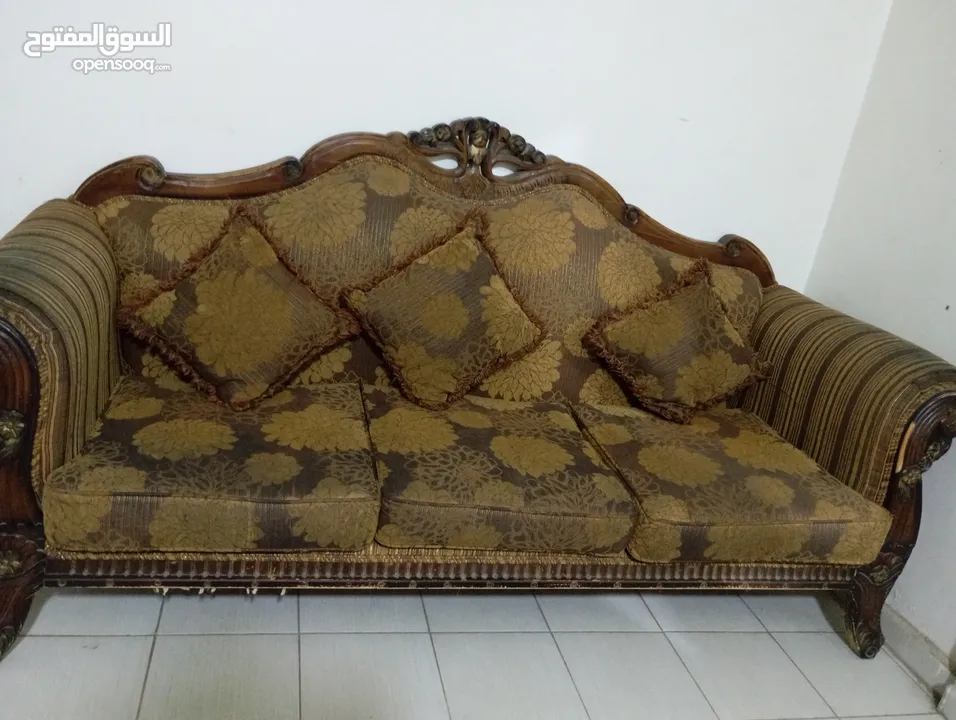 كنب 9مقاعد خشب زان للبيع بسعر 50