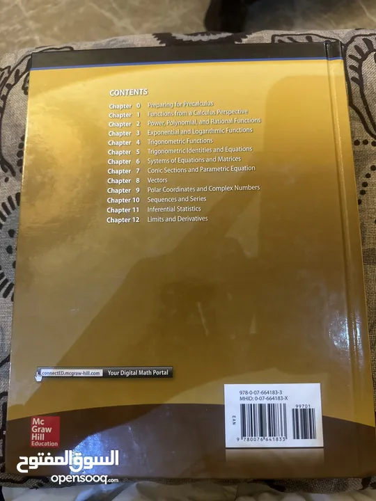 Used only once,Precalculus Book by Mc Graw Hill education ,common core edition