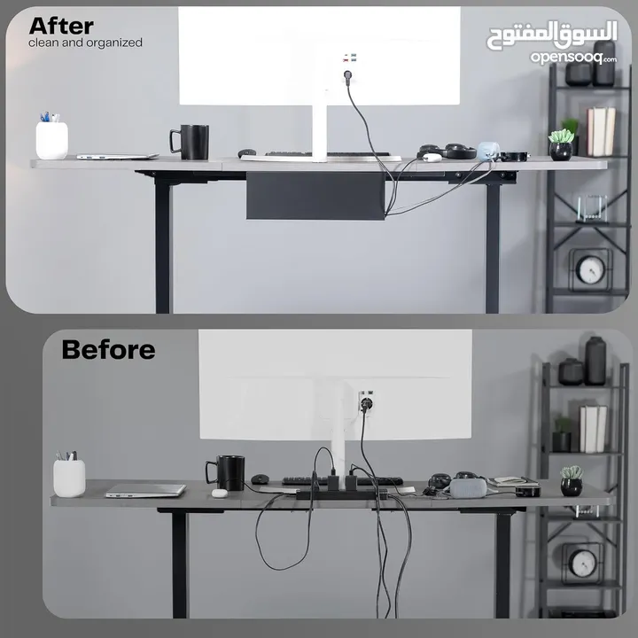 VIVO Under Desk 17 inch Cable Management Trays, Power Strip Holders