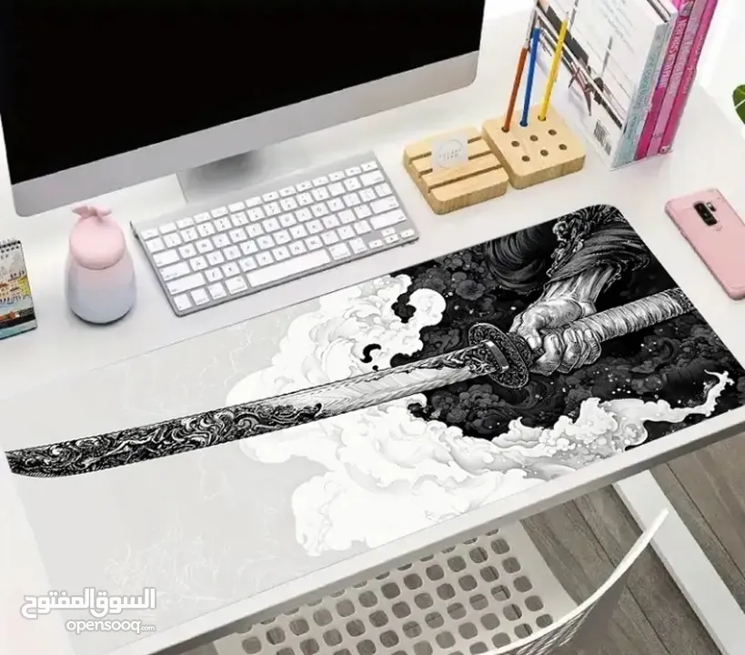 samurai style extended mouse pad