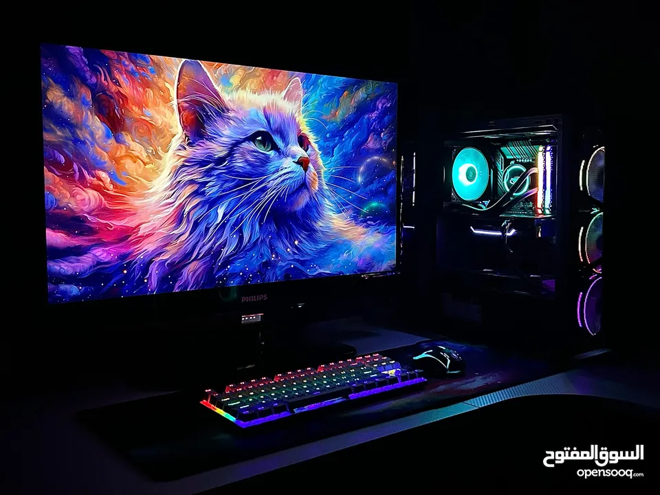 للبيع سيت أب بيسي كامل  Setup PC Gaming & Editing