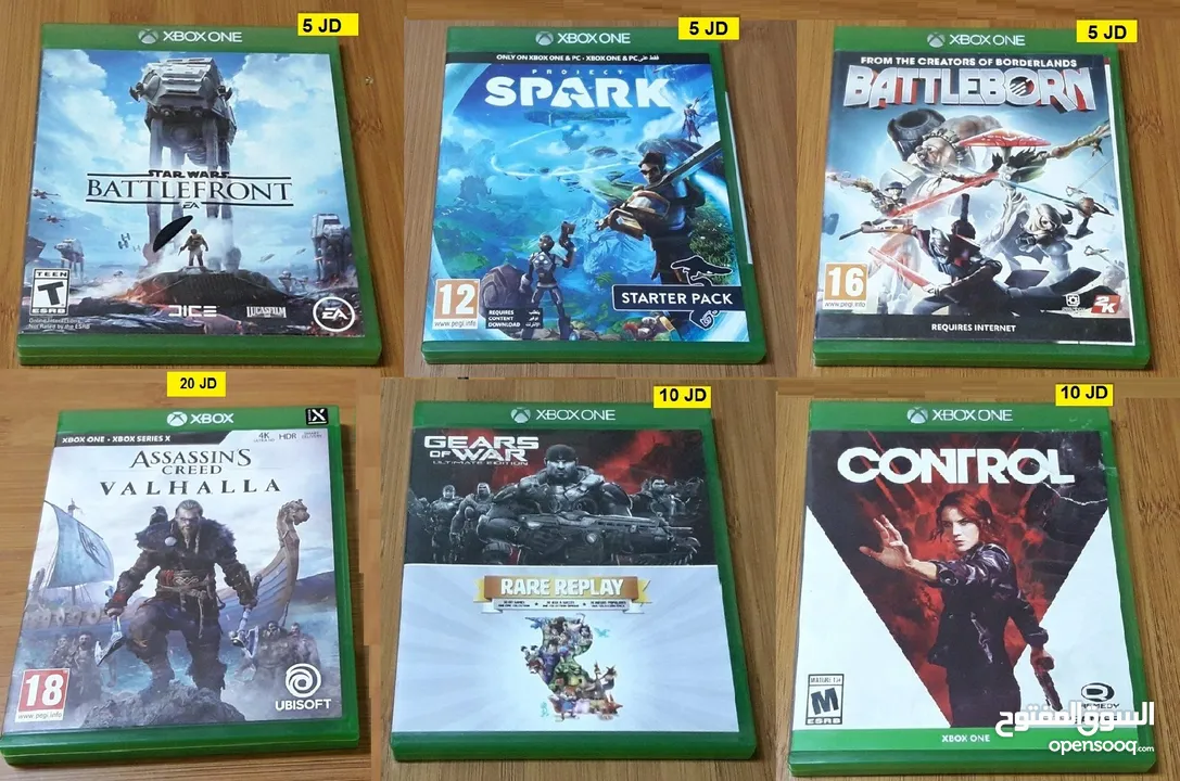 ايادي اكسبوكس للبيع Xbox one xbox360 قطع اكسسوارات متوفر العاب