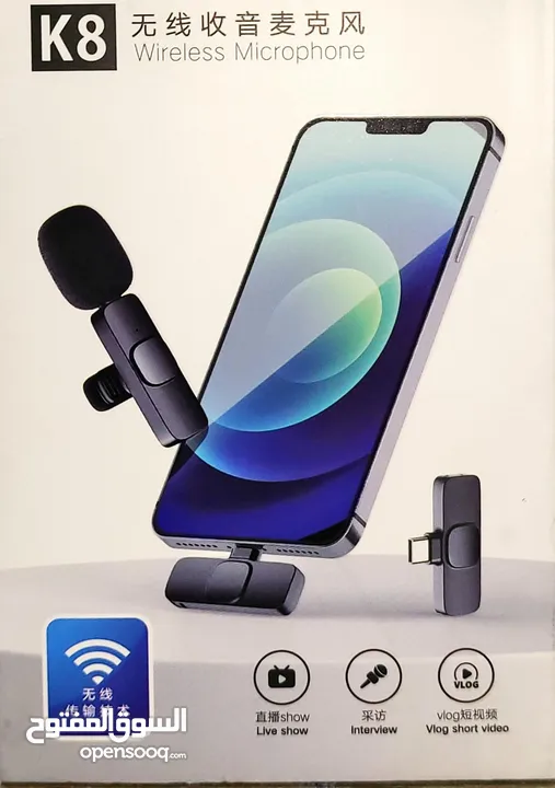 wireless microphone K8 مايكروفون بلوتوث شحن