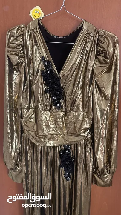 Metallic gold Evening Gown for Sale