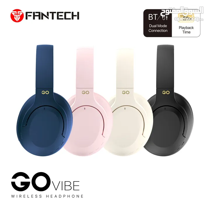 Fantech Go Vibe WH05 Wireless Headphone سماعات رأس صوت محيطي