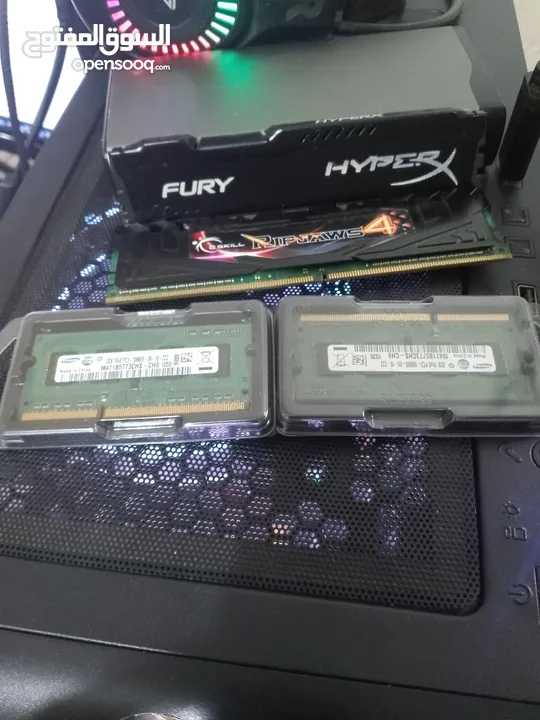رامات ddr3  لابتوب و بي سي جيمينج و ddr4 بي سي  جيمينج التفاصيل الباقية بالوصف