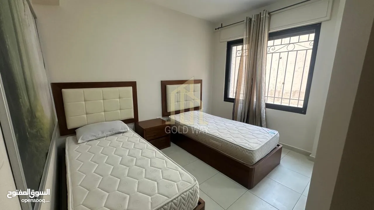 في أرقى مناطق الدوار الرابع شقة أرضيه مفروشة 100م بتشطيبات مميزة / ref 9524