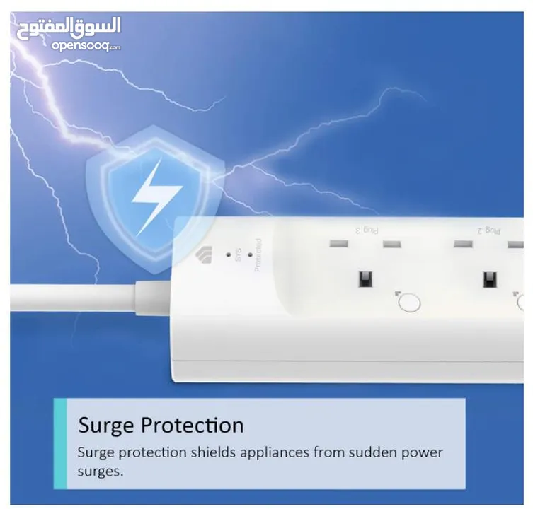 وصلة الكمبيوتر تبي لينك الذكية TP-Link Kasa WiFi Power Strip 3 outlets Work with alexa
