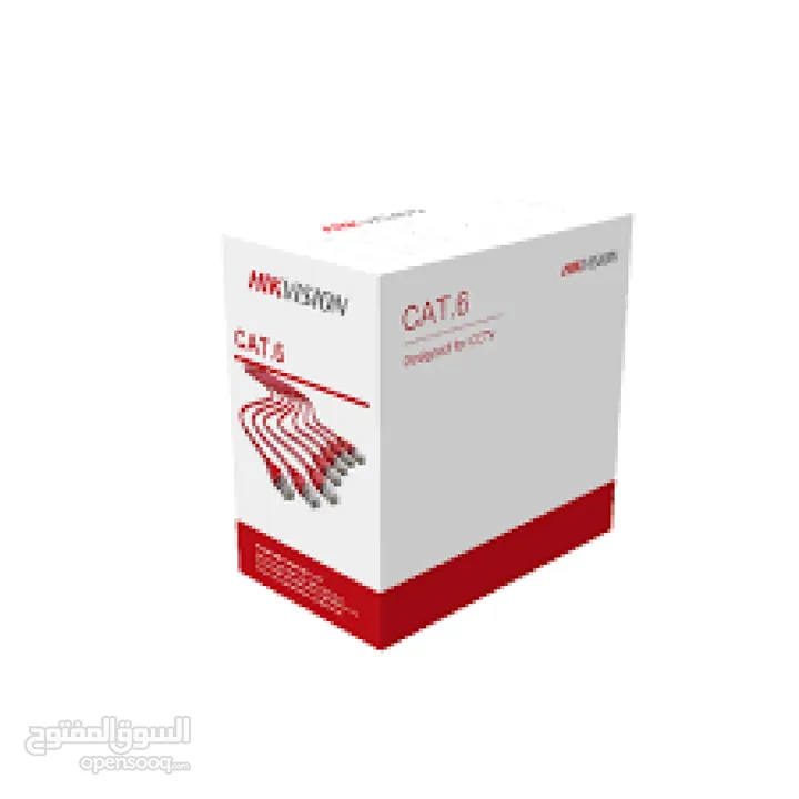 كابل شبكة هيكفيجن 100% نحاس نقي Cat6 – طول 305 متر  HIKVISION NETWORK CABLE 100% COPPER CAT6