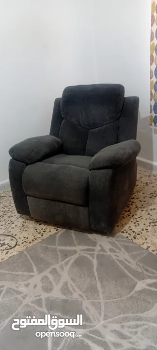 Contemporary furniture looking for a new home. Blue is a relaxing color and compliments most color