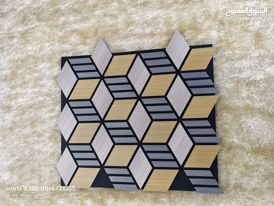 ديكور خشب خام 3D