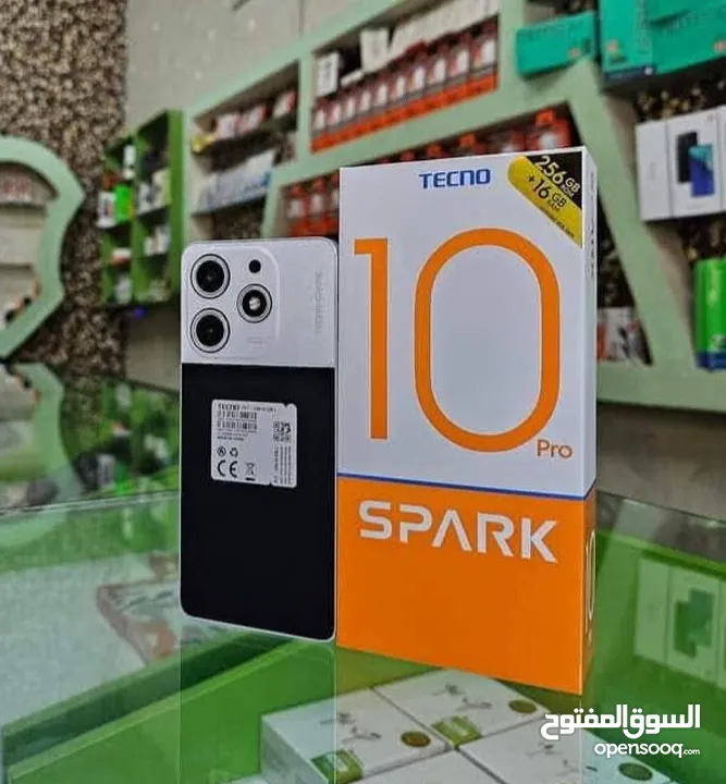 اخو الجديد بالكرتونة spark 10 pro رام 16 جيجا 256 اغراضة والكرتونه الأصلية متوفر توصيل