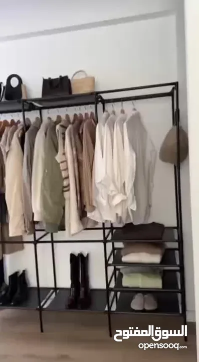 ستاند الملابس المعدني المتعدد الوظائف! خلي غرفتك مرتبة بأقل مجهود وبستايل عصري