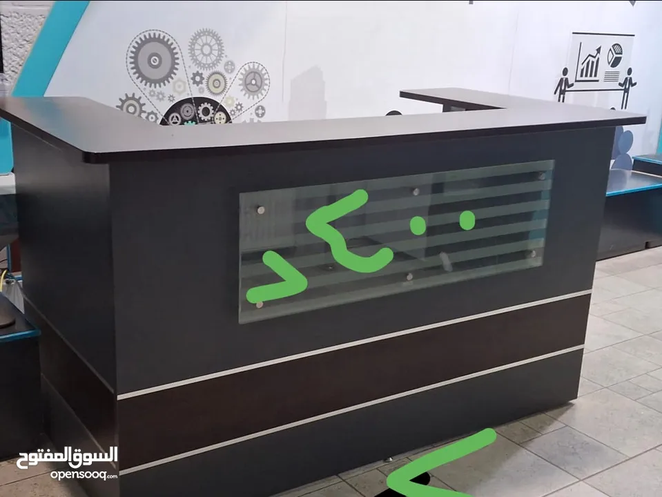 فرصة نادرة لأصحاب المكاتب والشركات الناشئة! أثاث مكتبي متكامل ومستعمل بحالة ممتازة