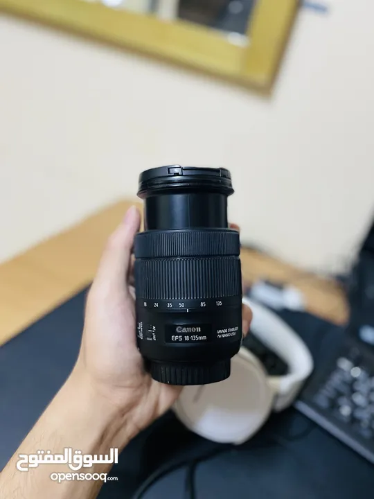 عدسة canon 18-135 مستعملة