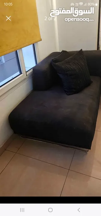 Black cloth sofa