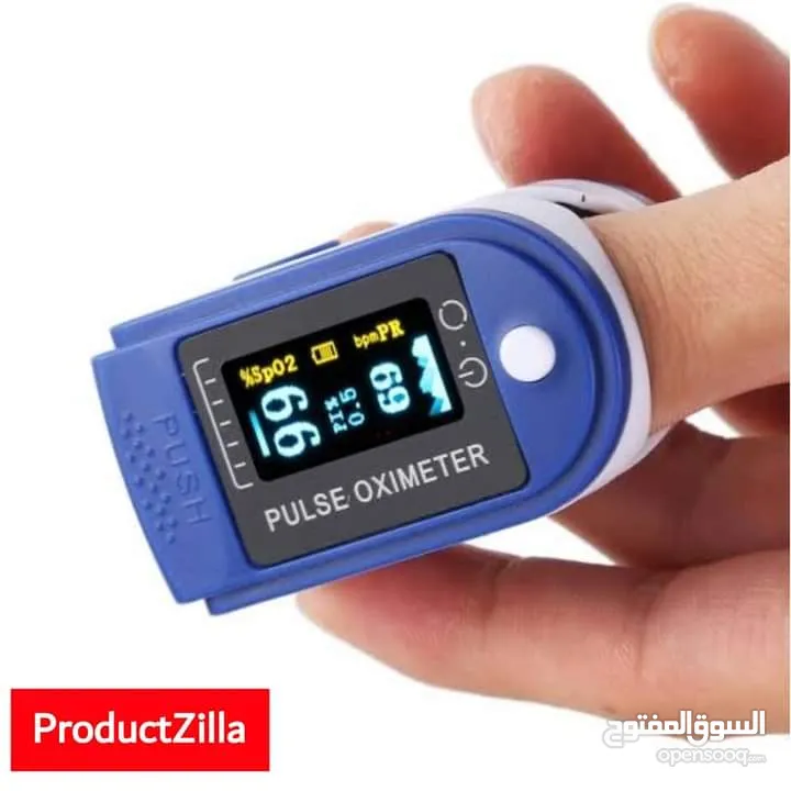 جهاز قياس نسبة الاكسجين في الدم ونبضات القلب نوع Jziki  مع مؤشر  يوضع على الاصبع oximeter  اكسجين