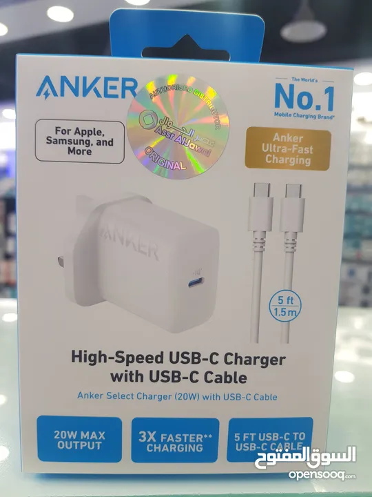 Anker high speed usb-c 20w Charger with cable