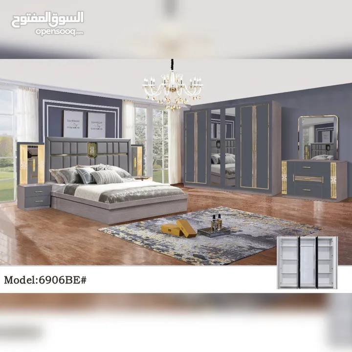 غرف نوم7 قطع مع دوشج /BEDROOM SET WITH MATRESS