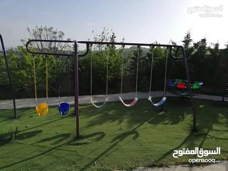 جميع العاب الحدائق والمتنزهات والحضانات من مراجيح وسحاسيل وكراسي بحر واطقم تارتان