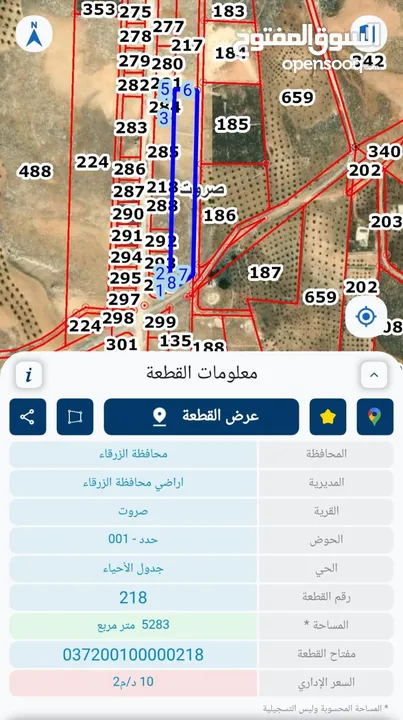 ارض زراعية للبيع في صروت - الزرقاء