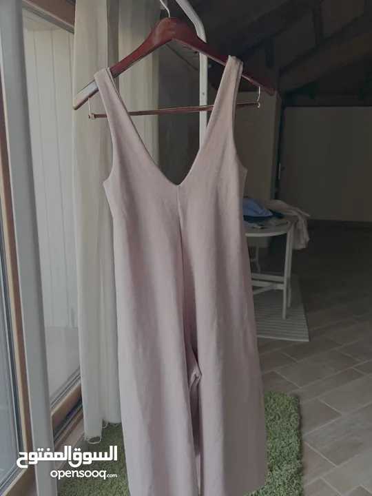 Powder Pink Cotton Overalls
