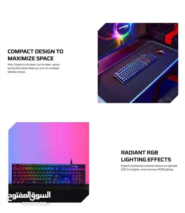 *يتوفر كيبورد من شركة ( Hyper X ) موديل ( Alloy Origins ) يأتي ( RGB ) بثلاث أنظمة جميلين اقرأ الوصف