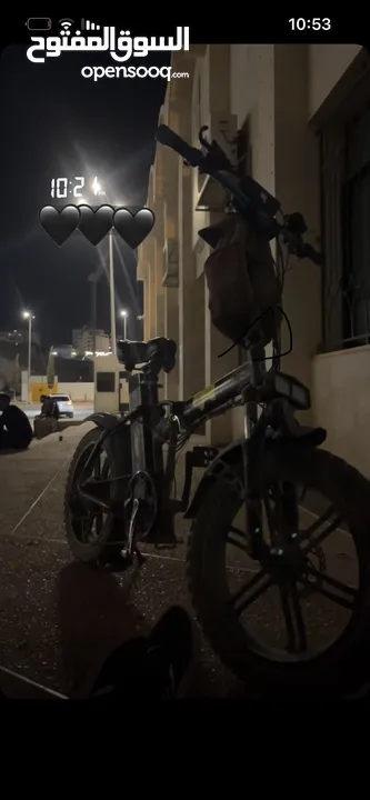 بسكليت كهربا 60 v عجل عريض مع حامل تلفون وشنتة وشاحنها وشاشتها