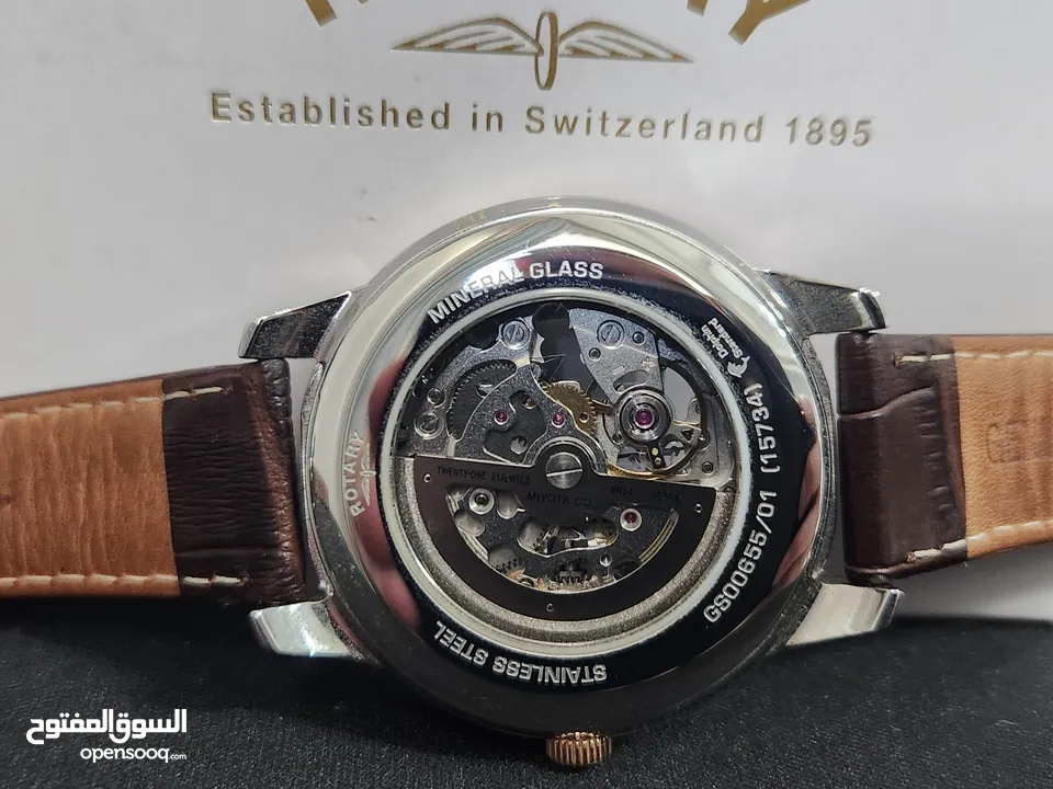 ساعة روتاري اتوماتيك  Rotary Skeleton Automatic  Swiss watch