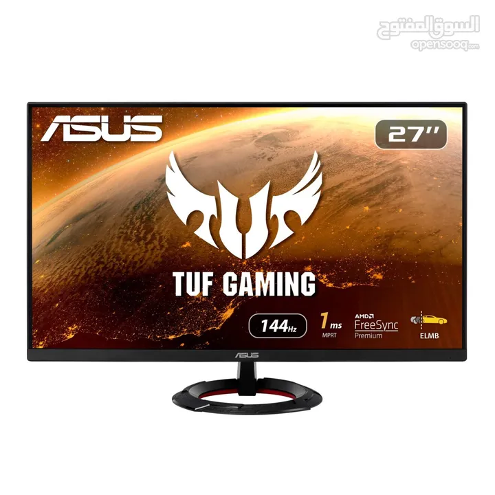 شاشة ايسوس  لعشاق الالعاب خصوصاASUS TUF Gaming 27” 1080P تعمل على Pc + ps5 +Xbox