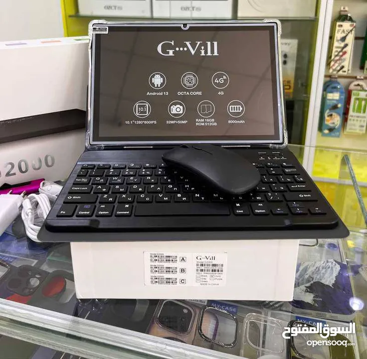 تابلت مواصفات عالية مع قلم وكيبورد وماوس