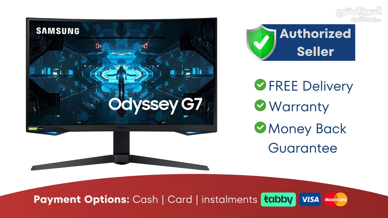 Samsung 27 inch Odyssey Wide Quad HD QLED Monitor  Brand New  Warranty  FREE Delivery