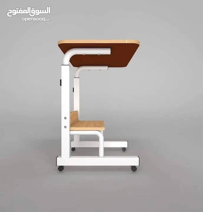 طاولة الدراسة والشغل (مكتب) مع رفين معدن ثقيل الحجم الكبير 40*80 سم بسس 19.99  د