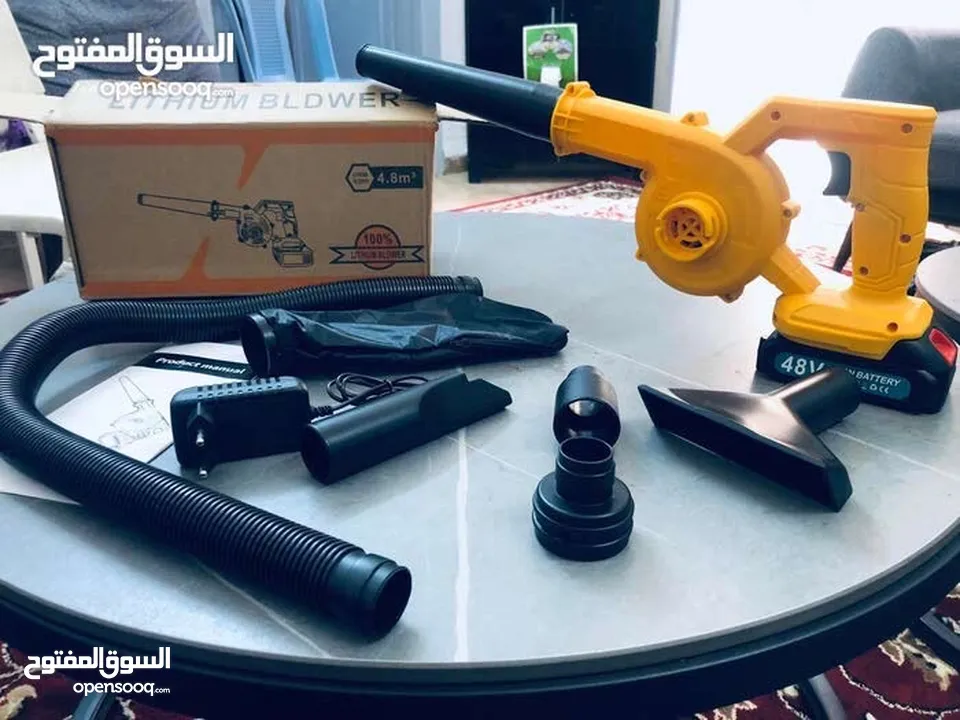هوفر بلور تنظيف شفط نفخ شحن مع بطارية ليثوم 48 فولت وشاحن