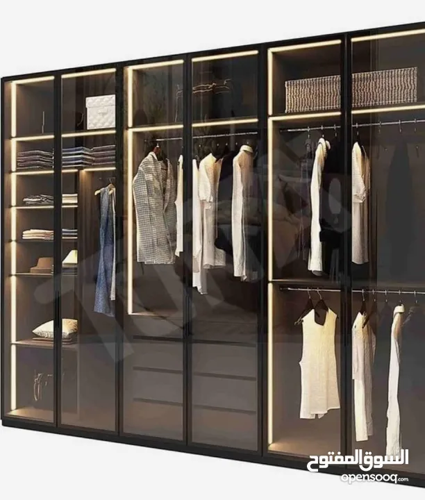 خزائن حائط تفصيل يبداء سعر المتر المربع من 45دينار