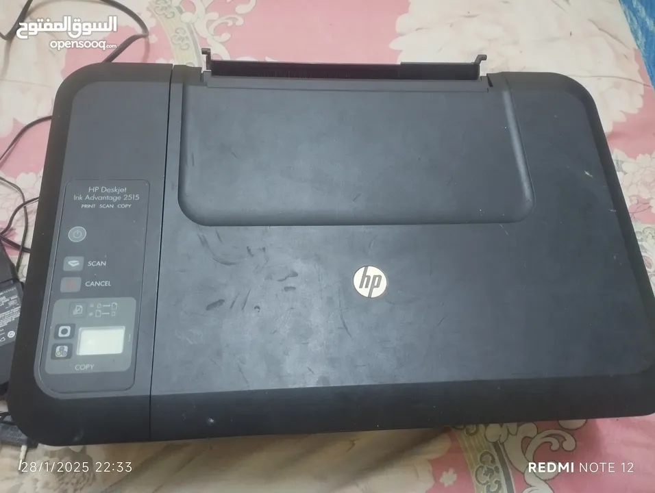 طابعة HP DeskJet 2515 مستعملة بحالة جيدة.