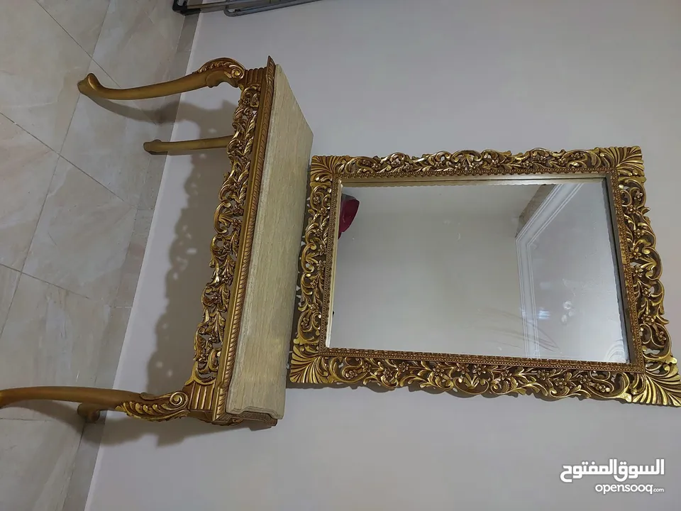 مدخل +مرآه وكاله طاوله رخام بسعر مغري جدا