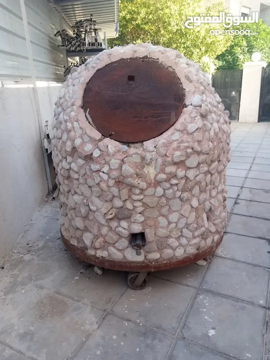 فرن حجري غاز متنقل حجم كبير السعر حرق