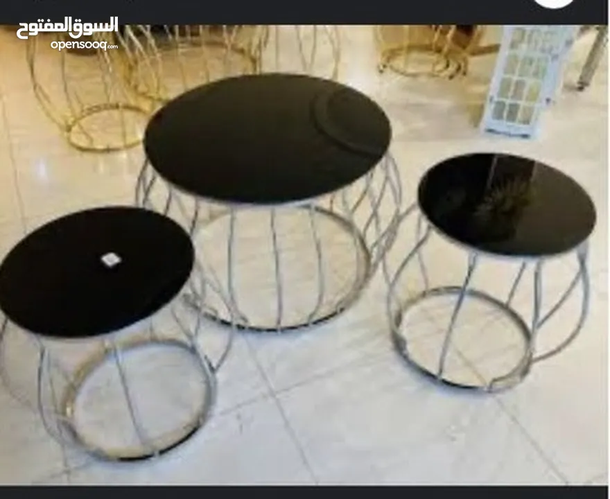 طاولات ستانلس ستيل عدد ثلاث