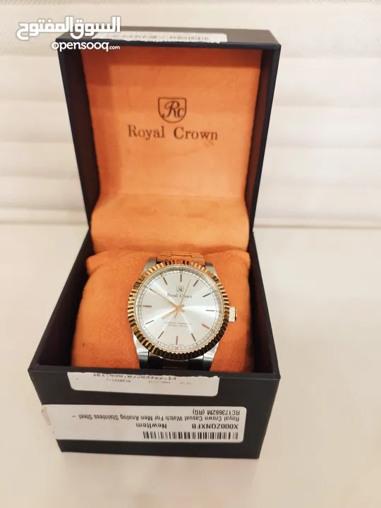 ساعة Royal Crown موجود بيها الضمان واضح بالصورة للاستفسار المراسلة او ...