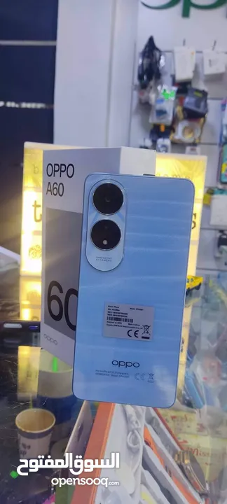 مشغل ايام oppo A60 رام 16 جيجا 128 و 256 أغراضة والكرتونه الأصلية مكفول بالشركة متوفر توصيل