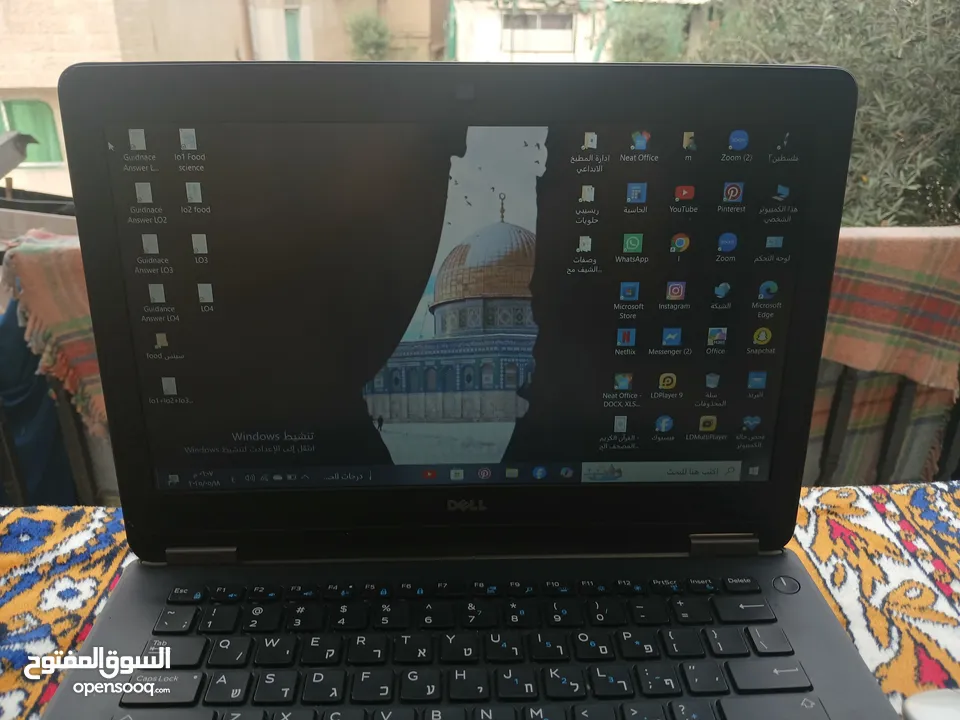 لاب توب معالج ديل i7 جيل g6  رام 16 ssd256 شاشة 14.1